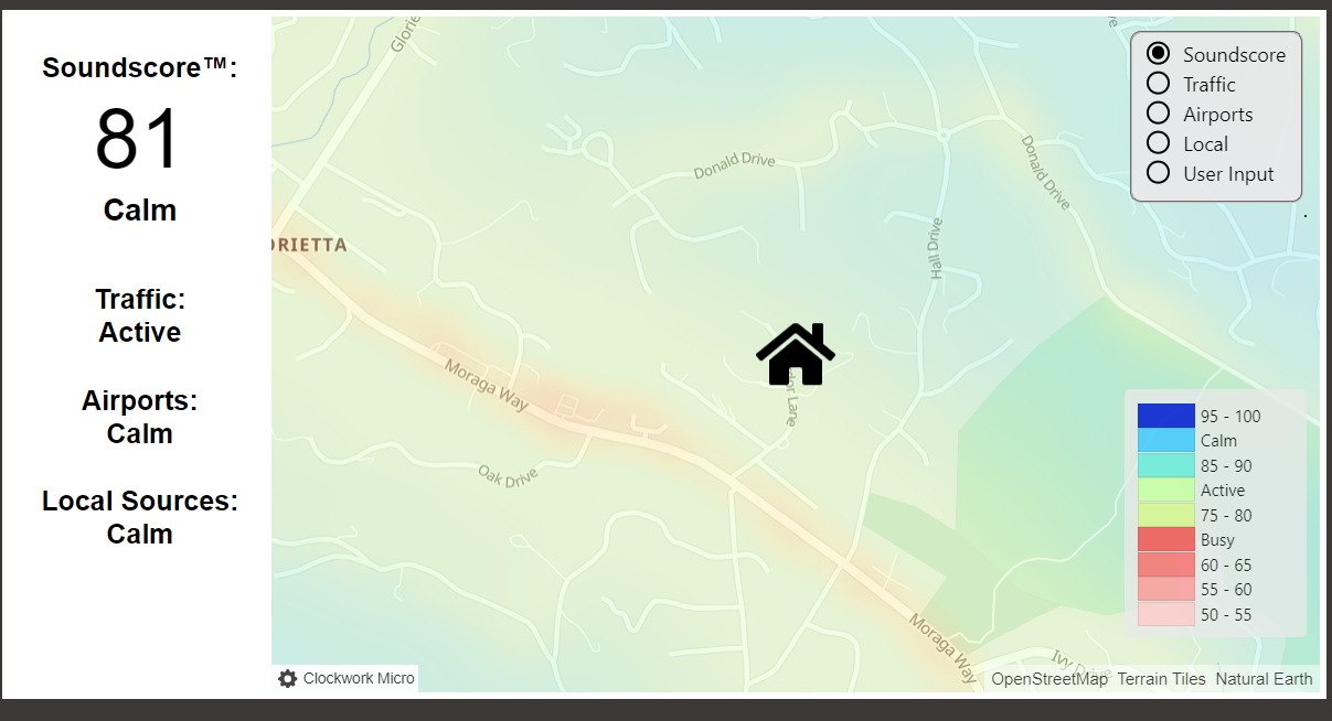 HowLoud Soundscore for this property